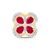 1/5CTW-DIA ANA M 1 1/5CTW-PS-RU NAT GEM CLOVER PENDANT